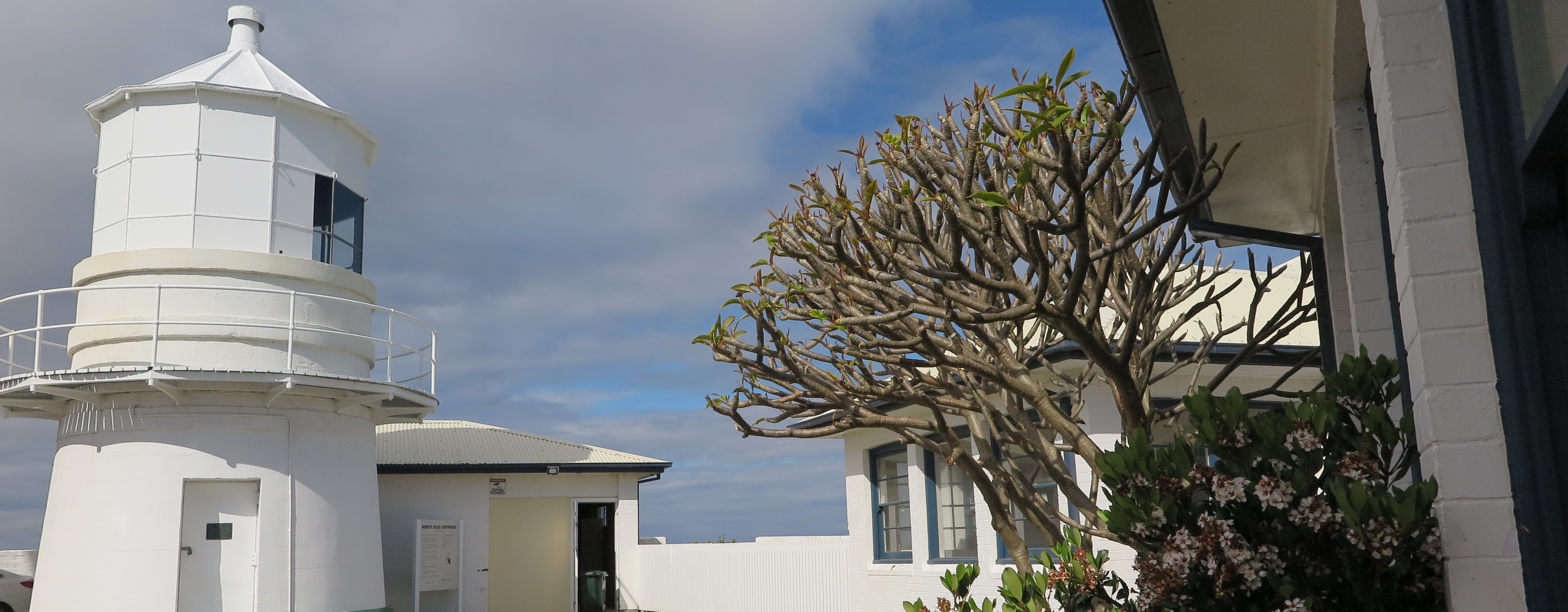 lighthouse and cottages