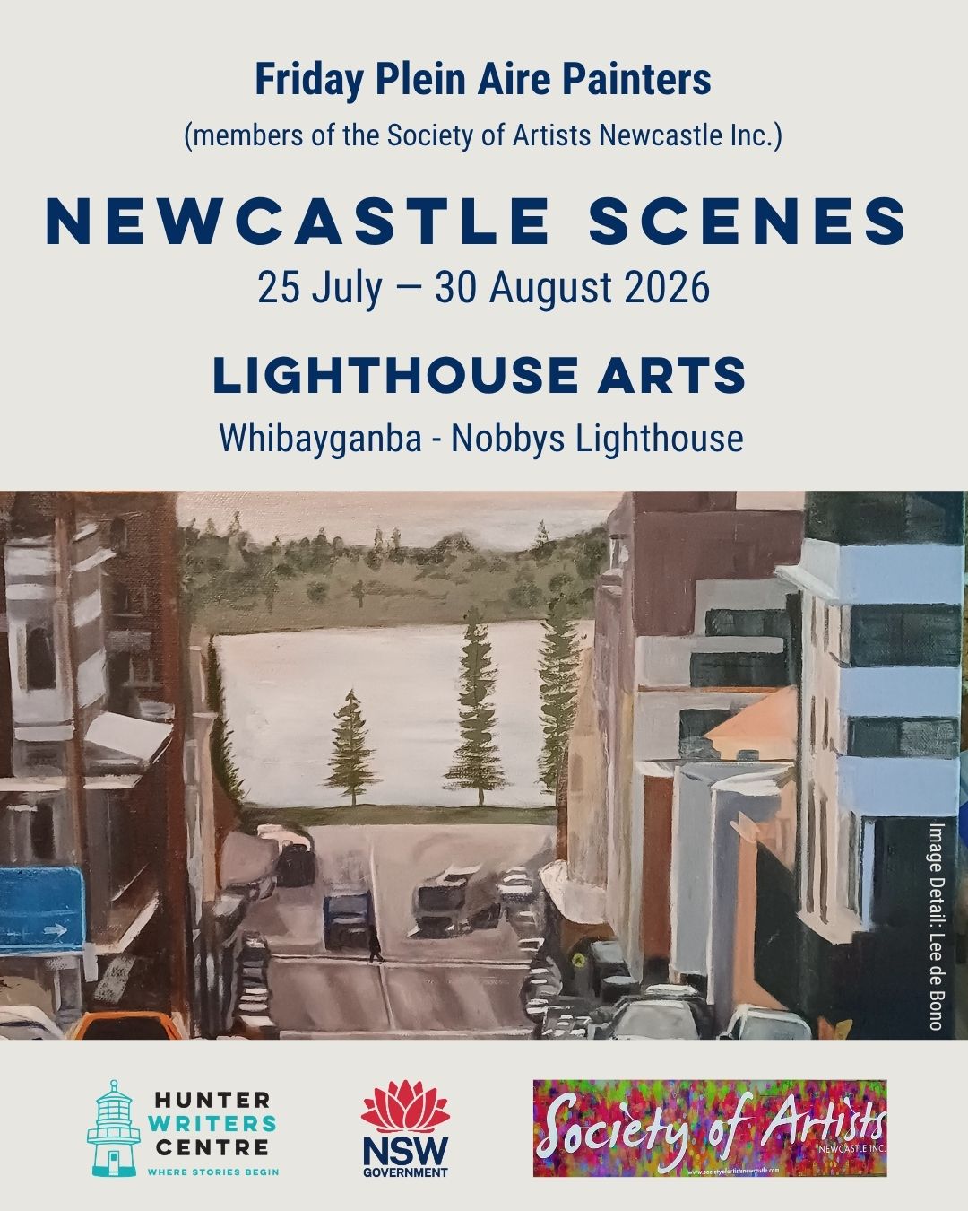 Newcastle Scenes, 25 Jul - 30 Aug at Lighthouse Arts. Artwork detail by Detail: Lee de Bono