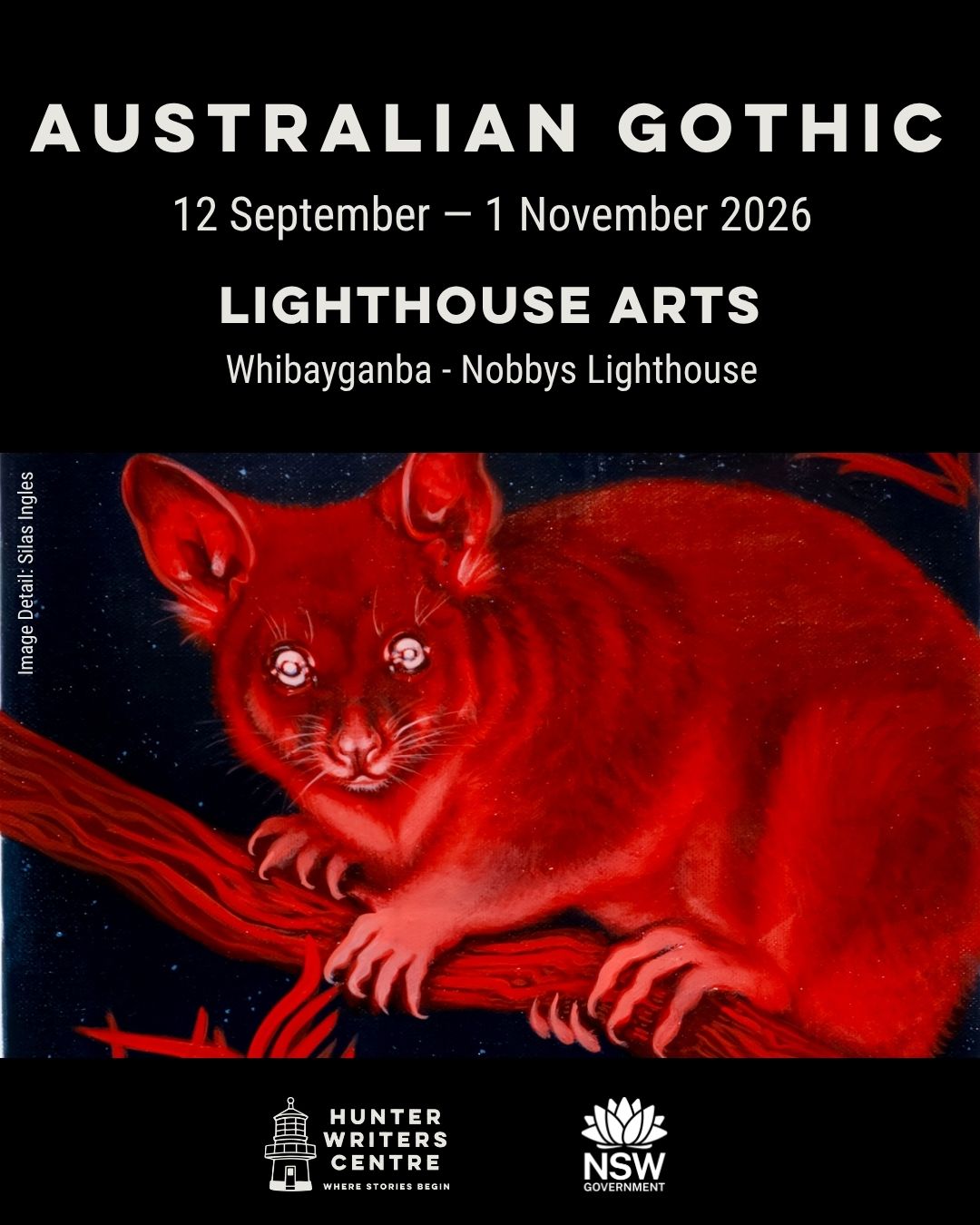 Australian Gothic, 12 Sep - 1 Nov at Lighthouse Arts. Artwork detail by Silas Ingles